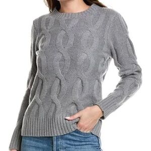 Sail To Sable NWT Small Gray Chunky Cable Knit Sweater